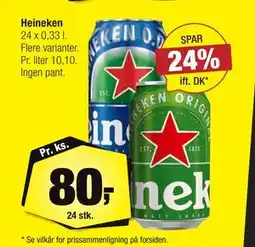 Calle Heineken, DKK 80 tilbud