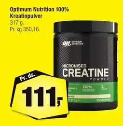 Calle Optimum Nutrition 100% Kreatinpulver, DKK 111 tilbud
