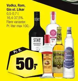 Calle Vodka, Rom, Gin el. Likør, DKK 50 tilbud
