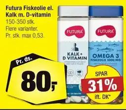 Calle Futura Fiskeolie el. Kalk m. D-vitamin, DKK 80 tilbud