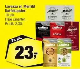 Calle Lavazza el. Merrild Kaffekapsler, DKK 23 tilbud