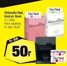 Calle Chilandia Rød, Hvid el. Rosé, DKK 50 tilbud