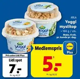 Lidl Yoggi myslitop, DKK 7, App-pris tilbud