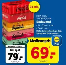 Lidl Sodavand, DKK 79, App-pris tilbud