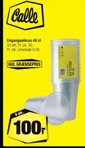 Calle Engangsølkrus 40 cl, DKK 100 tilbud