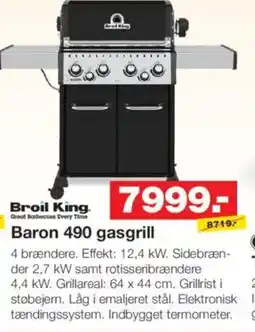Bauhaus Baron 490 gasgrill tilbud