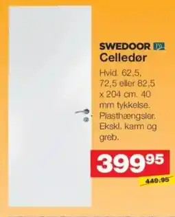 Bauhaus SWEDOOR Celledør tilbud