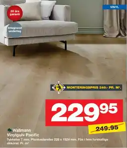 Bauhaus Wallmann Vinylgulv Pacific tilbud
