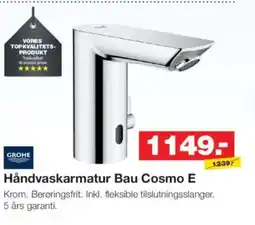Bauhaus Håndvaskarmatur Bau Cosmo E tilbud