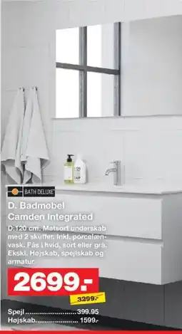 Bauhaus D. Badmøbel Camden Integrated tilbud
