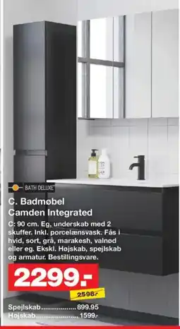 Bauhaus BATH DELUXE C. Badmøbel Camden Integrated tilbud