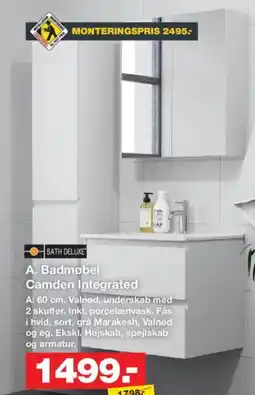 Bauhaus BATH DELUXE A. Badmøbel Camden Integrated tilbud