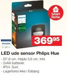 Bauhaus LED ude sensor Phlips Hue tilbud