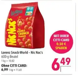 Citti Lorenz Snack-World - Nic Nac's tilbud