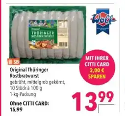 Citti Original Thüringer Rostbratwurst tilbud