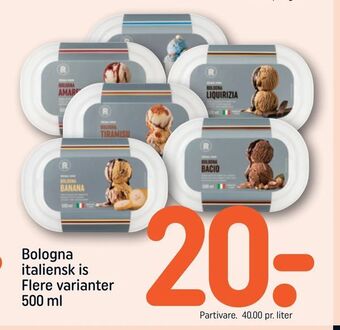 REMA 1000 Bologna italiensk is tilbud