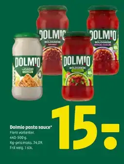 Coop 365 DOLMIO pasta sauce tilbud