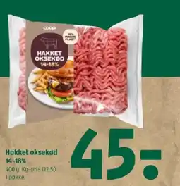 Coop 365 Hakket oksekød 14-18% tilbud