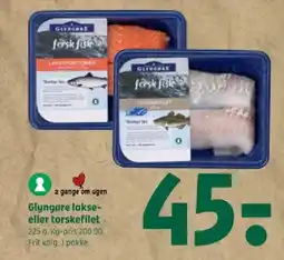 Coop 365 Glyngøre lakse- eller torskefilet tilbud