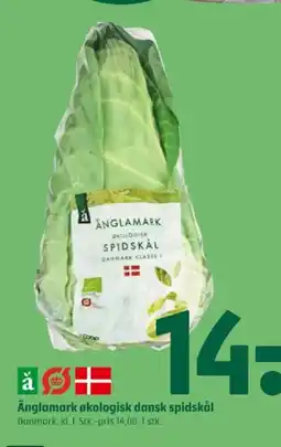 Coop 365 Änglamark økologisk dansk spidskål tilbud