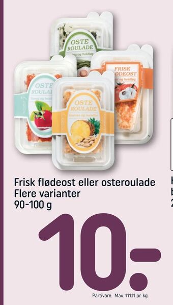 REMA 1000 Frisk flødeost eller osteroulade tilbud