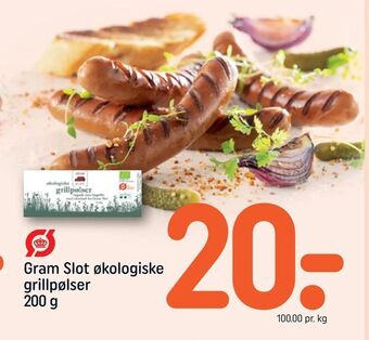 REMA 1000 Gram Slot økologiske grillpølser tilbud