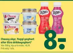 Coop 365 Cheasy skyr, Yoggi yoghurt eller Xtra drikkeyoghurt tilbud
