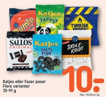 REMA 1000 Katjes eller Fazer poser tilbud