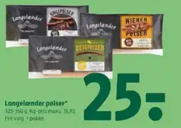 Coop 365 Langelænder pølser tilbud
