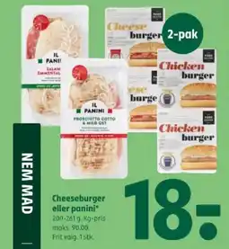 Coop 365 Cheeseburger eller panini tilbud