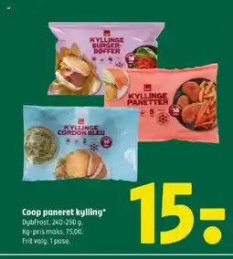 Coop 365 Coop paneret kylling tilbud