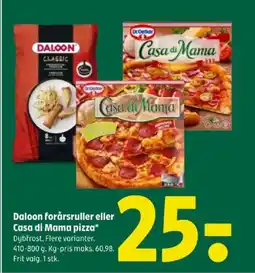 Coop 365 Daloon forårsruller eller Casa di Mama pizza tilbud