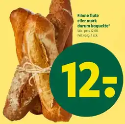 Coop 365 Filone flute eller mørk durum baguette tilbud
