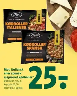 Coop 365 Mou italiensk eller spansk inspireret kødboller tilbud