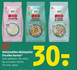 Coop 365 Valsemøllen økologiske frø eller kerner tilbud