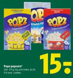Coop 365 Popz popcorn tilbud