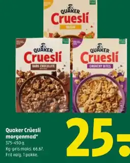 Coop 365 Quaker Crüesli morgenmad tilbud