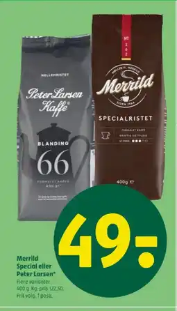 Coop 365 Merrild Special eller Peter Larsen tilbud