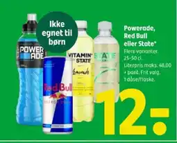 Coop 365 Powerade, Red Bull eller State tilbud