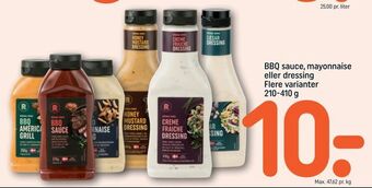 REMA 1000 BBQ sauce, mayonnaise eller dressing tilbud
