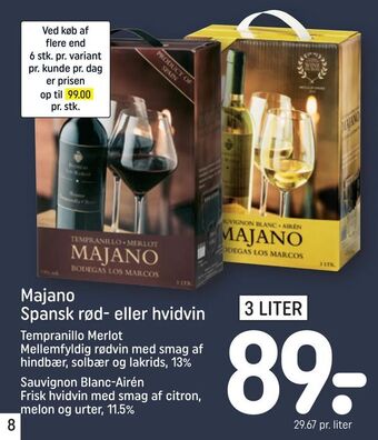 Majano Spansk rød- eller hvidvin