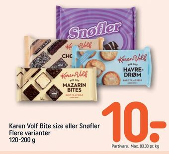 REMA 1000 Karen Volf Bite size eller Snøfler tilbud