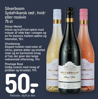 REMA 1000 Silverboom Sydafrikansk rød-, hvid eller rosévin tilbud