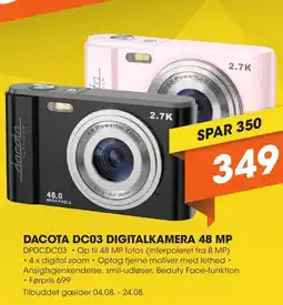 Expert DACOTA DC03 DIGITALKAMERA 48 MP tilbud
