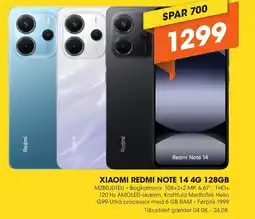 Expert XIAOMI REDMI NOTE 14 4G 128GB tilbud