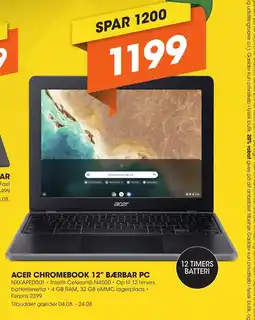 Expert ACER CHROMEBOOK 12" BÆRBAR PC tilbud
