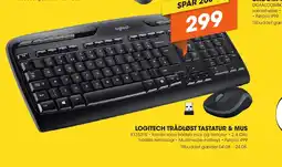 Expert LOGITECH TRÅDLØST TASTATUR & MUS tilbud