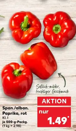 Kaufland Span./alban. Paprika, rot tilbud
