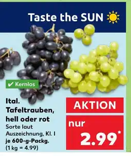 Kaufland Ital. Tafeltrauben, hell oder rot tilbud
