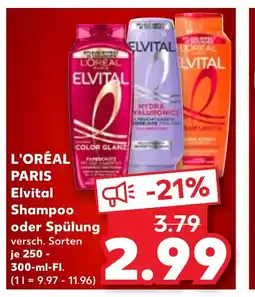 Kaufland L'OREAL PARIS Elvital Shampoo oder Spülung tilbud